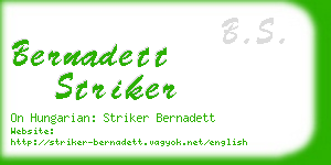 bernadett striker business card